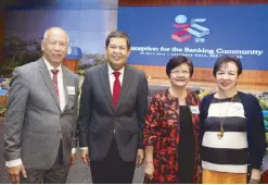  ??  ?? Photo shows PNB president Reynaldo Maclang, BSP Gov. Nestor Espenilla Jr., PNB chair Florencia Tarriela, and Philippine Star’s Grace Glory Go.