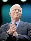  ?? PHOTO: REUTERS ?? US Senator John McCain (R-AZ) has been diagnosed with a deadly form of brain cancer.