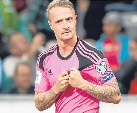  ?? SNS. ?? Leigh Griffiths scored four goals after being given a starting place in the Scotland team by Gordon Strachan.