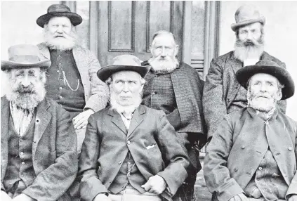  ?? PHOTO: TOITU/OTAGO SETTLERS MUSEUM ?? The Sowburn pioneers in old age in 1904, still with stories to tell. Back row: Henry Scherp, William Chirnside and William Pearson. Front row: George Simpson, William Richardson and George Taylor.