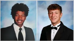  ?? ?? Bordentown’s Myles Hansford, left, and Florence’s JP Dunphy, right, will be honored as top scholars at the DelVal Football Dinner.