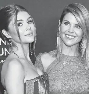  ??  ?? Lori Loughlin and her daughter, Olivia Jade Giannulli, have become the faces of the college admissions scandal. CHRIS PIZZELLO/INVISION/AP