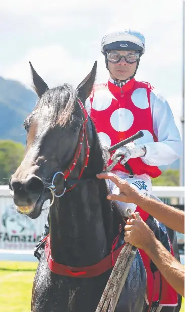  ?? Picture: BRENDAN RADKE ?? CUP CHASE: Jockey Wanderson D'Avila, riding Fine 'n' Devine in the Nuleaf 3yo benchmark 60 Handicap at Cannon Park, is looking forward to the Cooktown Cup.