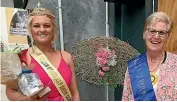  ??  ?? The newly-crowned South Otago A&amp;P Show Queen Bayley Coates, 21, of Balclutha with the 1968 Show Queen Annette Meyer, of Alexandra. MARY-JO TOHILL/STUFF