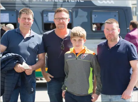  ??  ?? Raymond and Jack Breen, Gary and Carl O’Sullivan(Beaufort) at the Junior Club Premier Final at Austin Stack Park,Tralee on Sunday