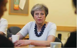  ?? Reuters file photo ?? IN TROUBLE: British Prime Minister Theresa May was informed of the challenge after returning late Tuesday from a tour of European capitals in an attempt to salvage her Brexit deal.-