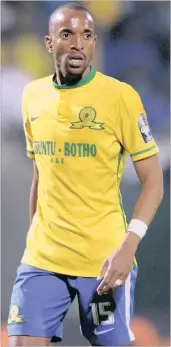  ?? PICTURE: BACKPAGEPI­X ?? DETERMINED: Sundowns midfielder Tiyani Mabunda says he is proud he can hold his own against the big boys of the African continent. He will get another chance to show his skills when the PSL champions take on Egyptian side Zamalek in the African...