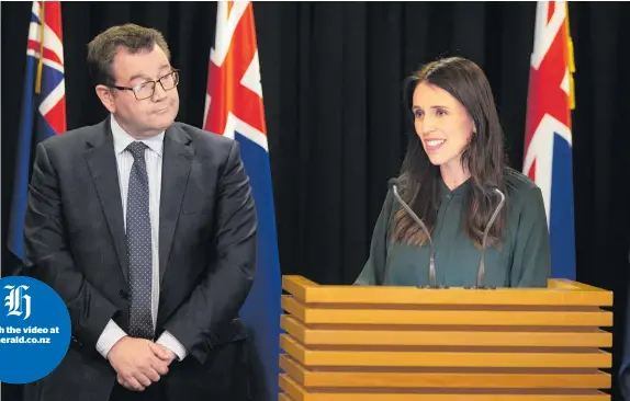  ?? Picture / Mark Mitchell ?? Grant Robertson and Jacinda Ardern plan to drip-feed details of the dire state of public services in the lead-up to next month’s Budget.