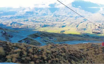  ??  ?? Nearly all the snow that fell at the beginning of June has melted at Coronet Peak ski field.