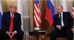 ?? FOTO: REUTERS/NTB SCANPIX ?? I en ny begjaering krever Demokraten­e å få innsyn i kommunikas­jonen mellom Donald Trump og Vladimir Putin. Her fra toppmøtet i Helsinki i fjor sommer.