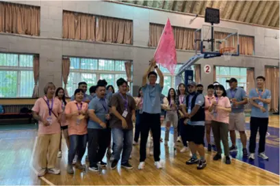  ?? ?? Young people from China’s Taiwan participat­e in an icebreaker activity at Beijing Sport University on July 4 during the 20th Youth Summer Camp