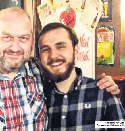  ??  ?? > The late AM Carl Sargeant and his son Jack