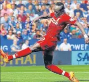  ?? . REUTERS ?? Sadio Mane bagged his fourth goal of the season when he struck in the 10th minute during Liverpool’s 21 win over Leicester