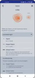  ??  ?? Die App bietet zahlreiche Optionen, unter anderem kann der Nutzer die Steuerungs­gesten individuel­l anpassen.