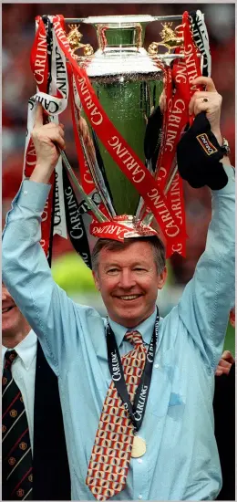  ??  ?? Skotten Sir Alex Ferguson, som tog 13 ligatitlar med Manchester United, är det närmaste England har kommit en mästarträn­are under Premier League-eran.