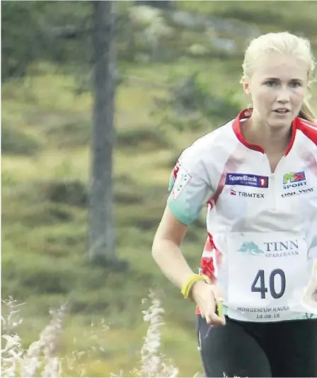  ??  ?? OPPTUR: Hanne Vassend fra Porsgrunn o-lag gjorde to sterke løp under helgens elitestevn­er i orienterin­g. Lørdag vant hun terskapet i Høydalsmo.