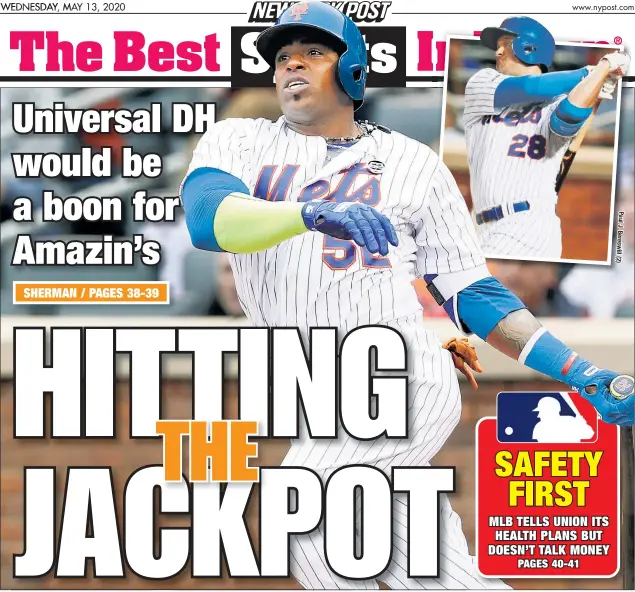  ?? Paul J. Bereswill (2) ?? With a fragile Yoenis Cespedes and a defensivel­y challenged J.D. Davis on the roster, the Mets are better positioned than any other National League team to take advantage of the DH, which would likely be added to the NL for the condensed 2020 season.