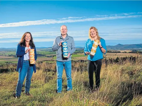  ??  ?? IN DEMAND: From left, Karin, Mac and Kirstin Mackie, of Mackie’s of Scotland, saw profits rise by more than £1 million.