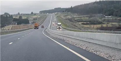  ??  ?? A major section of the Aberdeen bypass finally opened to traffic yesterday with drivers able to use the 20-mile stretch between Stonehaven and Craibstone.