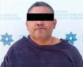  ?? ESPECIAL ?? Ramón “N” fue detenido por elementos de la Policía Municipal.