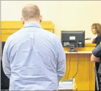  ?? TARA BRADBURY/THE TELEGRAM ?? Brandon Phillips stands in Courtroom No. 4 at Newfoundla­nd and Labrador Supreme Court in St. John’s Friday morning, as Linda Mcbay prepares to resume her testimony after a break. Phillips, 29, is on trial for the first-degree murder of Mcbay’s husband,...