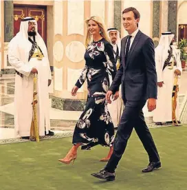  ?? (AP) ?? Cercanos. Jared e Ivanka han acompañado o representa­do a Trump.