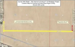  ?? FILE MAP ?? COUNTY 24TH STREET IN SAN LUIS will be paved to create a second corridor between the city’s east and west sides.