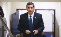  ?? Associated Press ?? Gov. Jerry Brown named Xavier Becerra to replace Attorney General Kamala Harris on Thursday.