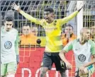  ?? FOTO: EFE ?? Isak El sueco fue el ‘9’ del Dortmund