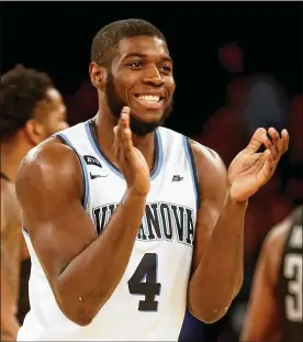  ?? ABBIE PARR / GETTY IMAGES ?? Eric Paschall of Villanova, the Big East tourney champion, celebrates during a victory last week at New York’s Madison Square Garden.