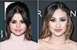  ?? AP PHOTOS ?? Due to her struggle with the autoimmune disease lupus, actress-singer Selena Gomez, left, received a kidney transplant from 29-year-old television actress Francia Raisa.