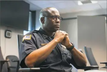  ?? Stephanie Strasburg/Post-Gazette ?? Allegheny County Jail Warden Orlando Harper said the lockup’s medical staff, rather than jail chaplains, will now notify inmates’ relatives about hospitaliz­ations.