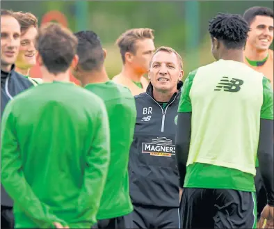  ??  ?? NO NEW FACES IN THE CROWD: Celtic manager Brendan Rodgers failed to secure any players before the Champions League deadline