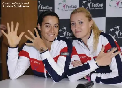  ??  ?? Caroline Garcia and Kristina Mladenovic