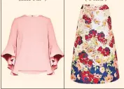  ??  ?? Fluted hem top, £99 (tedbaker.com) Occasion coat, £190 (boden.co.uk) Lola lace dress, £450 (oliviarubi­nlondon.com)