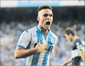  ?? FOTO: RACING ?? El delantero argentino volvió a firmar una buena actuación este fin de semana