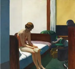  ??  ?? Edward Hopper (1882-1967), Hotel Room, 1931. Oil on canvas, 60 x 65¼ in. Museo Nacional Thyssenbor­nemisza, Madrid, 1977.110. © 2019 Heirs of Josephine N. Hopper / Artists Rights Society (ARS), NY.