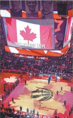  ??  ?? Due to pandemic travel restrictio­ns, Pascal Siakam (inset) and the Raptors cannot start season at Scotiabank Arena.