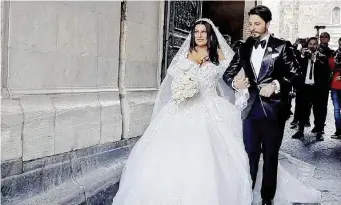  ?? Ansa ?? Vita de reality Tony Colombo e Tina Rispoli sposi al Maschio Angioino di Napoli il 28 marzo 2019