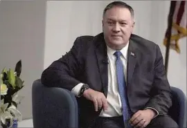 ?? John Bazemore Associated Press ?? I N ANNOUNCING Cuba is back on the U. S. list of state sponsors of terrorism, Secretary of State Michael R. Pompeo cited the harboring of U. S. fugitives.