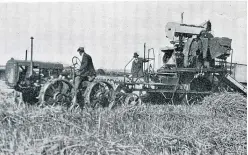  ??  ?? The Massey Harris GP was well suited to pulling a trailing combine