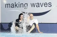  ??  ?? Making a splash Business owners Tom and Nicola Mitchell celebrate their funding boost
