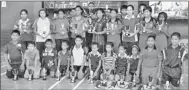  ??  ?? Winners at the Tibhar TT championsh­ips