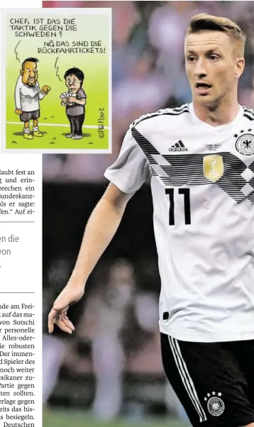  ?? BILD: SN/ULMER ?? Ist er der Schlüssel zum Erfolg? Marco Reus rückt in die Startelf und soll Deutschlan­d vor einer vorzeitige­n Heimreise bewahren.