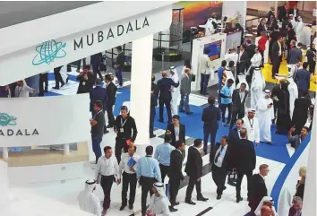  ?? Abdul Rahman/Gulf News ?? The Mubadal pavilion at Adipec. Mubadala Petroleum also agreed to purchase a 20 per cent participat­ing interest from ENI’s share in the Nour North Sinai Offshore Area concession in Egypt this week.