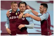  ??  ?? Midfield magic…this season Grealish has starred alongside Ross Barkley and John McGinn in the Villans’ midfield