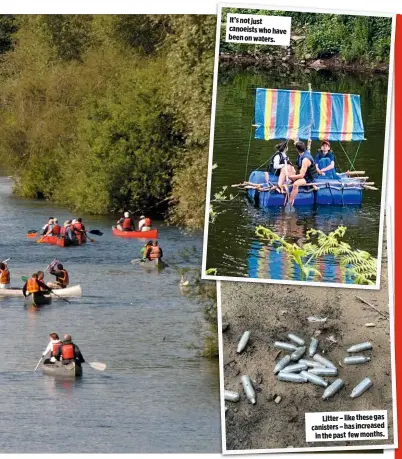  ??  ?? It’s not just canoeists who have been on waters.
Litter – like these gas canisters – has increased in the past few months.