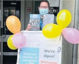  ??  ?? Welcome back Library staff are delighted to see bookworms using
the public facilities again