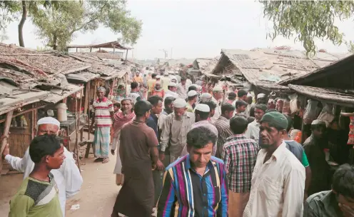  ??  ?? Rohingya Muslims from Myanmar arrive at a refugee camp in Teknaf, Bangladesh in this Dec. 2, 2016 file photo. (AP)