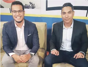  ?? FUENTE EXTERNA ?? José Gómez y Luis Rojas durante su comparenci­a en el programa televisivo La Semana Deportiva.